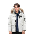 White 2XL Winter Fur Hooded Down Jacket Stylish Lightweight Quilted Warm Puffer Coat