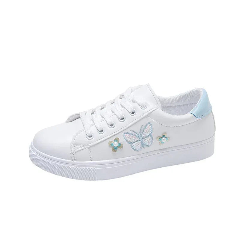 Women's Flat Low-Top Butterfly Sneakers