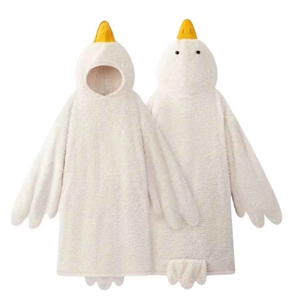 Onesie pyjamas – varm fleece onesie med gåsdesign
