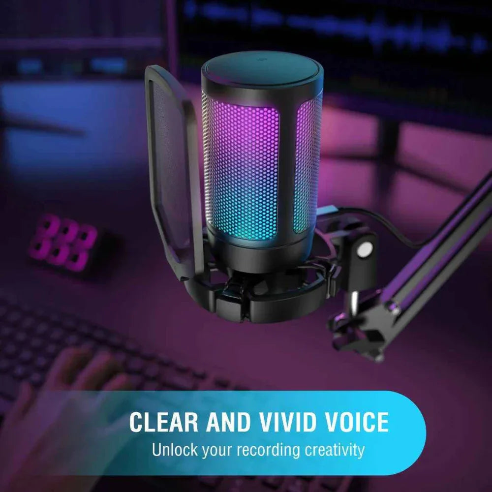 USB Condenser Gaming Microphone For PC PS4 PS5
