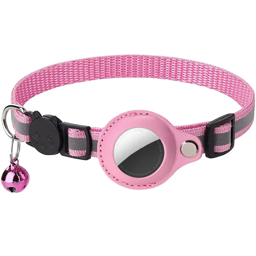 Reflektierendes Katzenhalsband mit Apple AirTag-Halterung