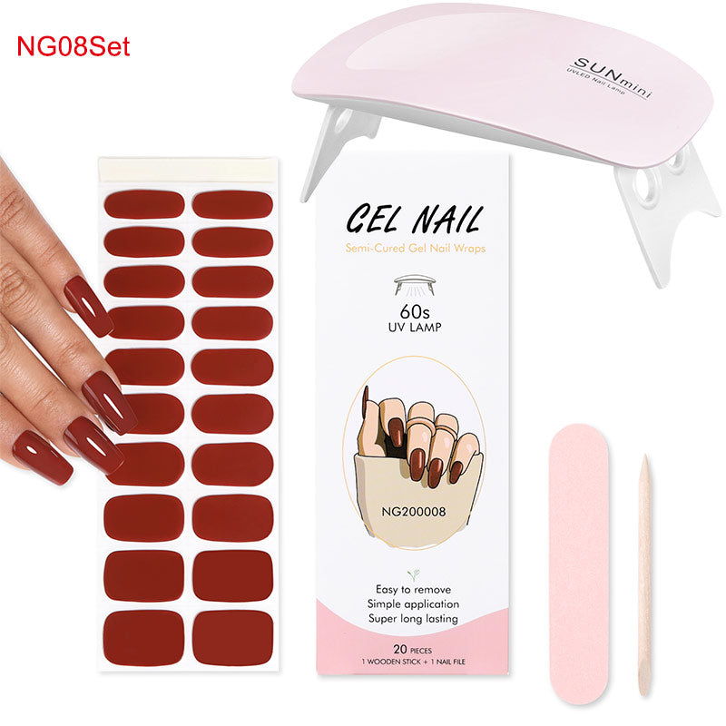 Gel-Nagelfolien mit UV-Lampen-Set