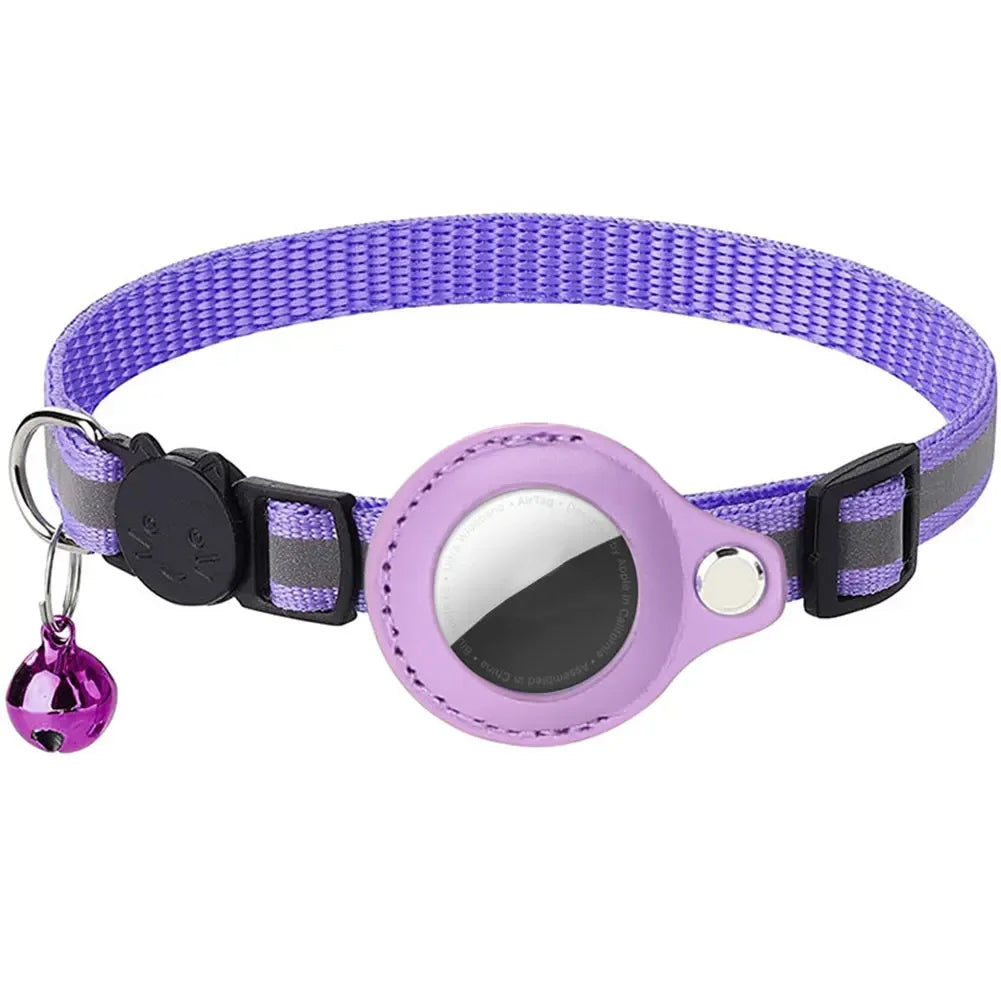 Reflektierendes Katzenhalsband mit Apple AirTag-Halterung