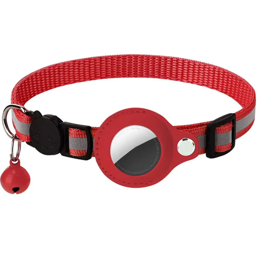 Reflektierendes Katzenhalsband mit Apple AirTag-Halterung