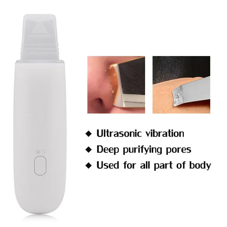 Exfoliating Ultrasonic Skin Scrubber Beauty Device With Ergonomic Curve Design