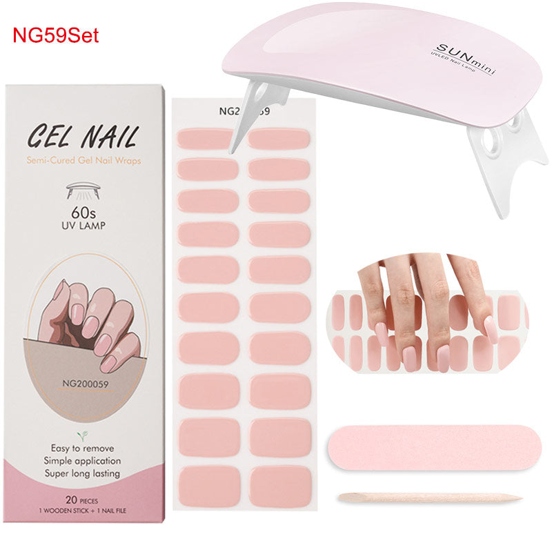 Gel-Nagelfolien mit UV-Lampen-Set