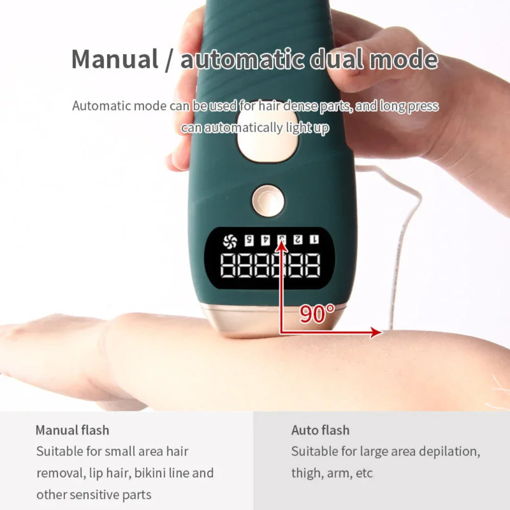 Women's Painless Laser Epilator Permanent IPL Hair Removal Device