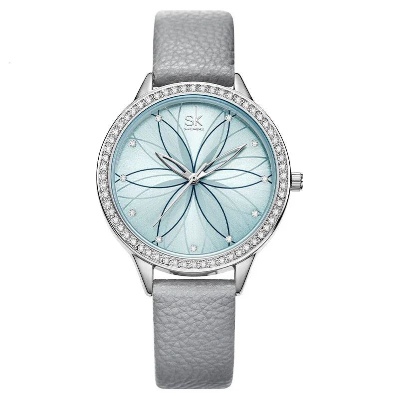 Women's Creative Flower Quartz Lady Watch