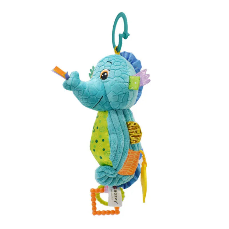 Soft Teething Musical Seahorse Plush Rattle For Toddlers 0-36 Months
