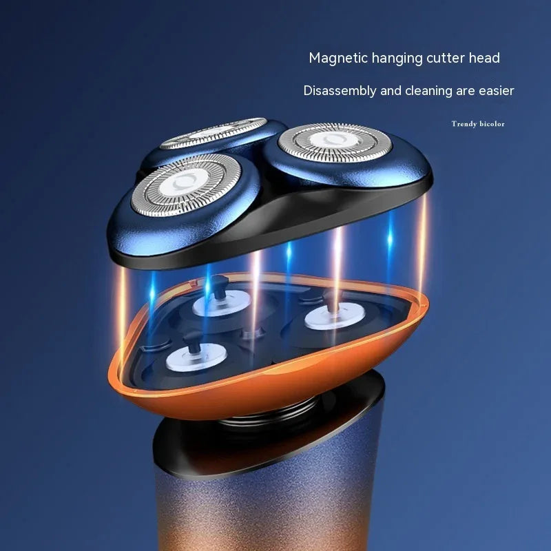 Multifunctional Fully Washable Intelligent 3D Floating Magnetic Suction Shaver