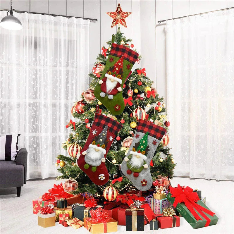 Christmas Decoration Stocking Hanging Gift Bag