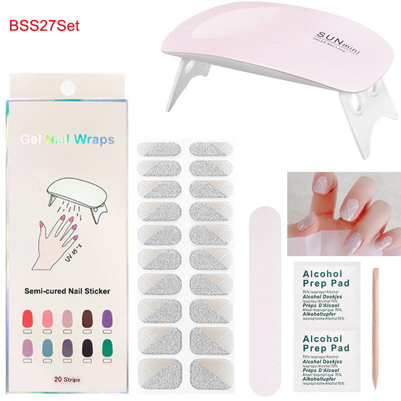 Gel-Nagelfolien mit UV-Lampen-Set