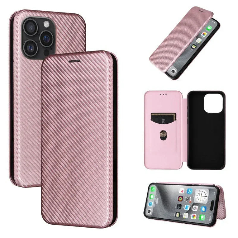 Solid Color Leather Phone Case