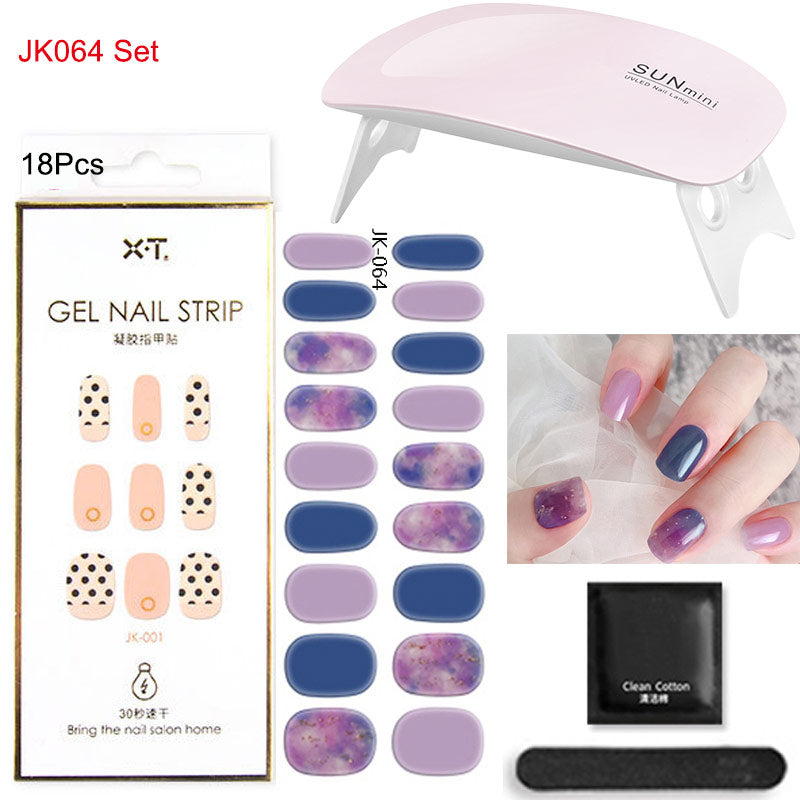 Gel-Nagelfolien mit UV-Lampen-Set