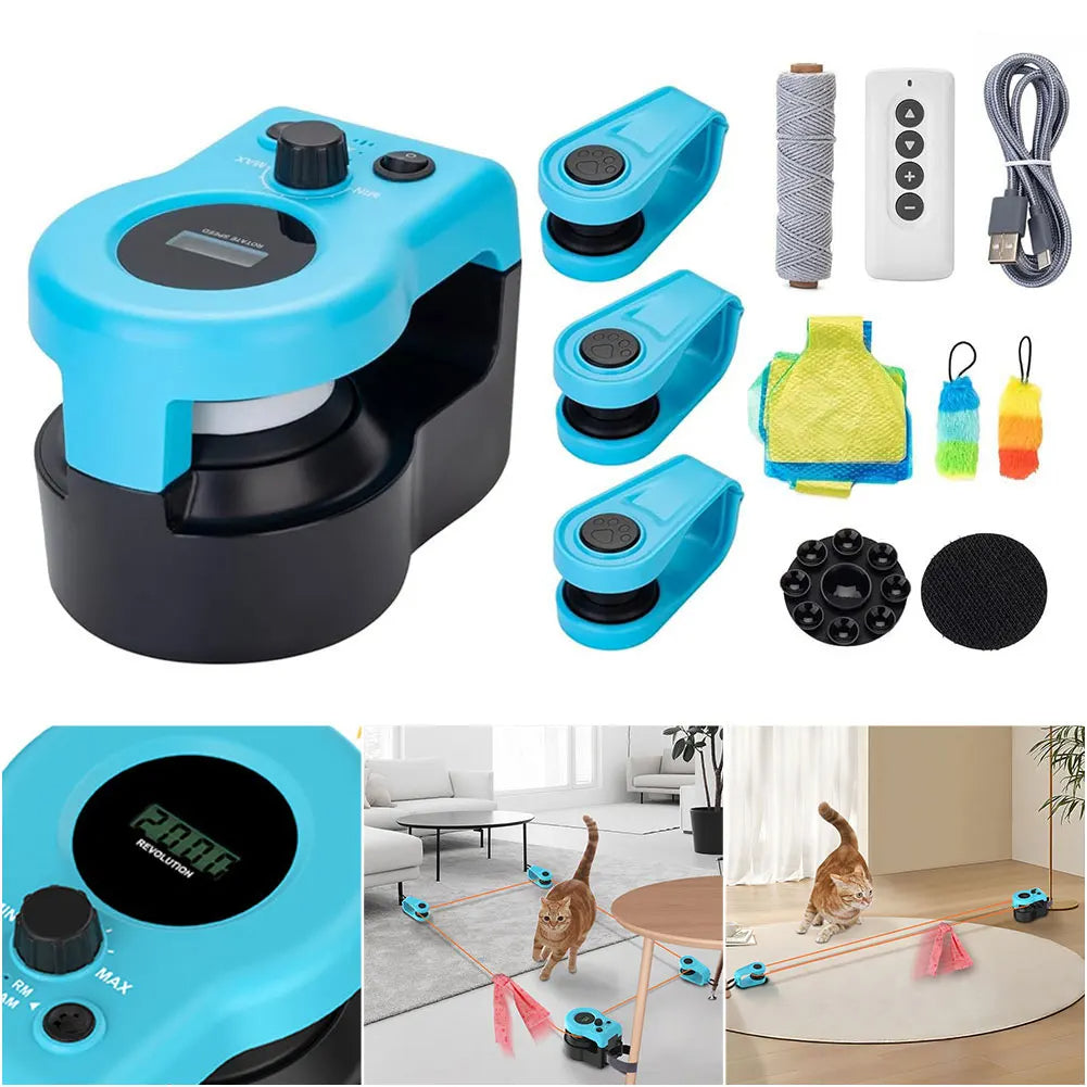 Interactive Cat Toy Chase Run Treadmill
