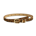 Slim Leopard-Print Buckle Belt