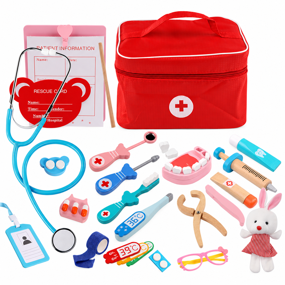 Wooden Dentist Pretend Play Kit