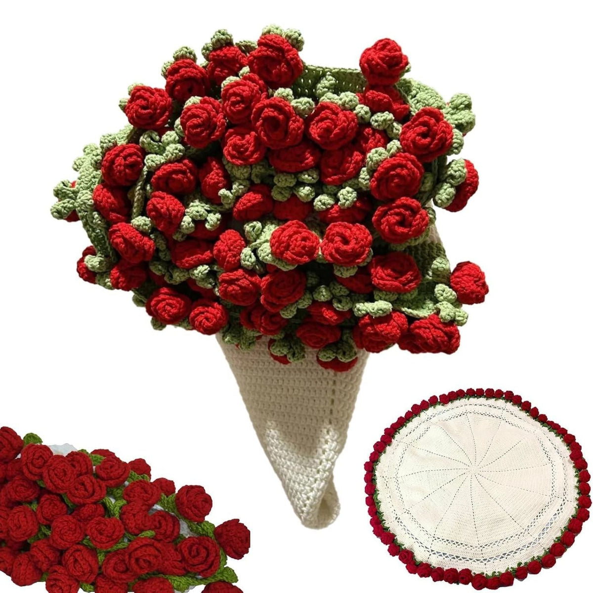 Crochet Rose Bouquet Blanket