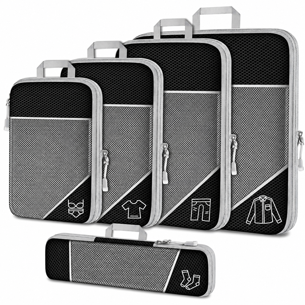 Five-Piece Mesh Packing Cube Set