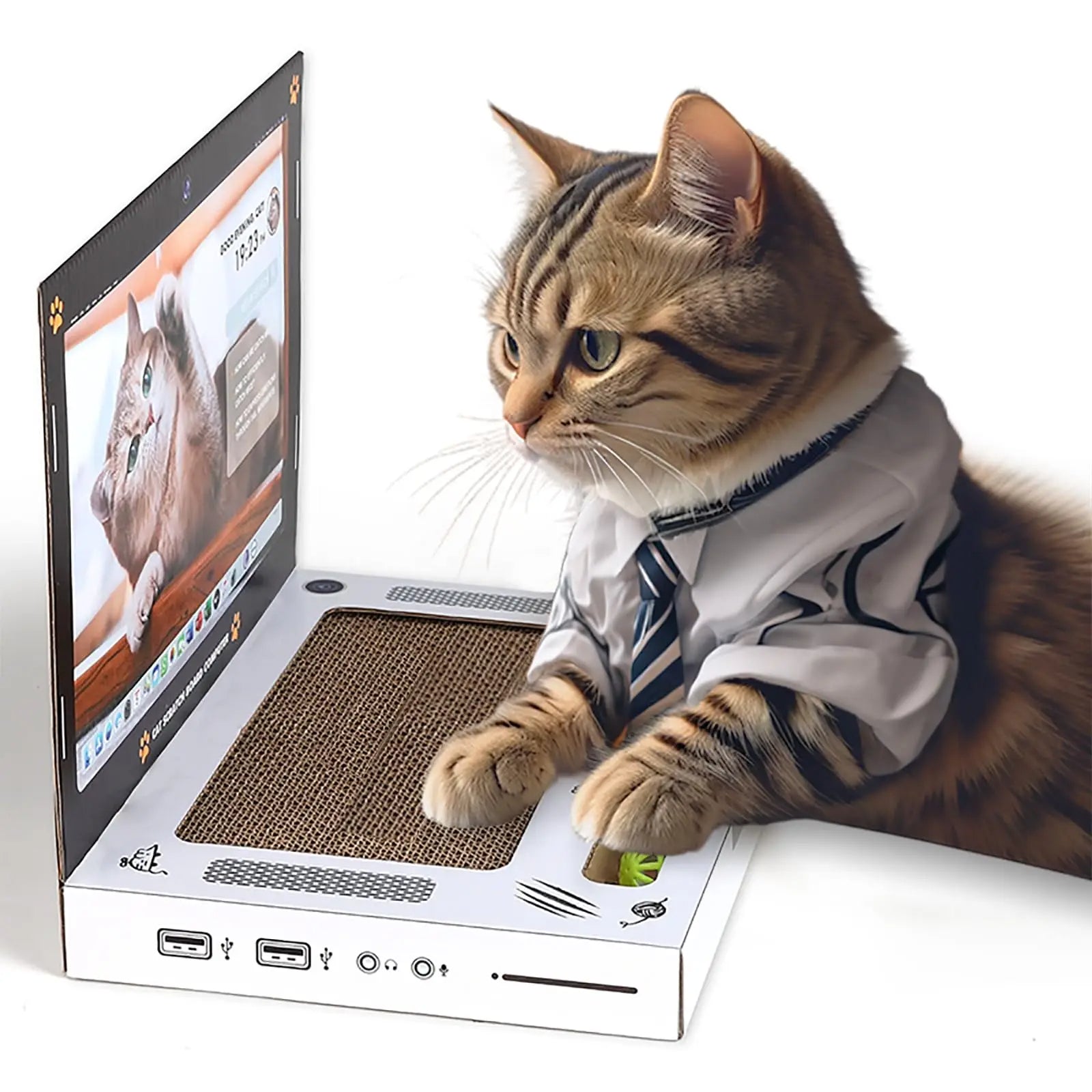 Katzenkratzbrett Laptop