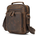 Multi-Zip Shoulder Messenger Bag
