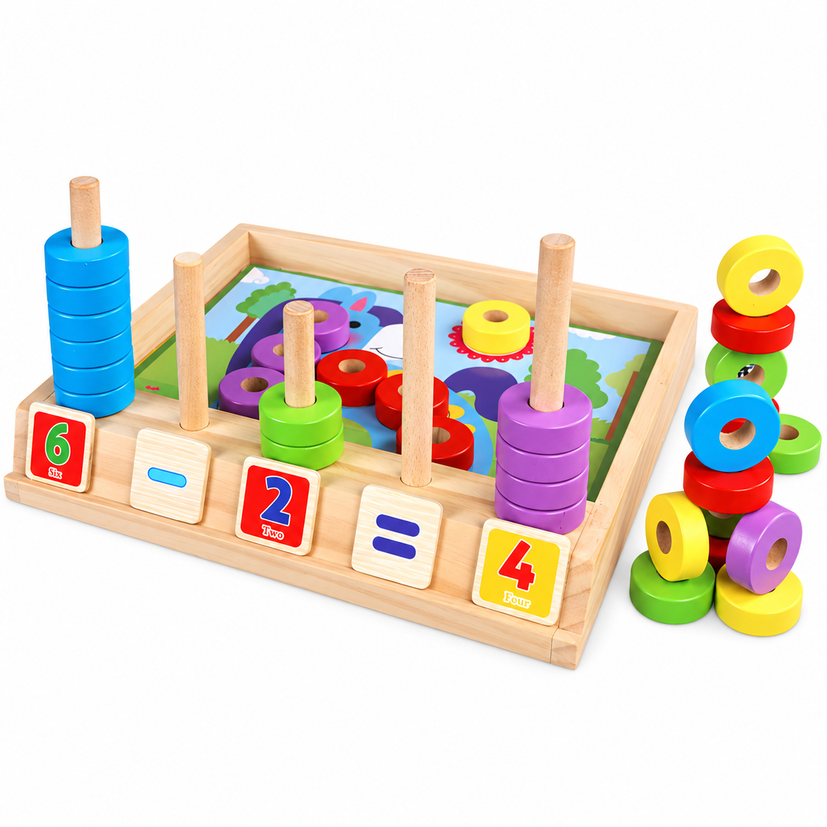 Wooden Arithmetic Learning Box