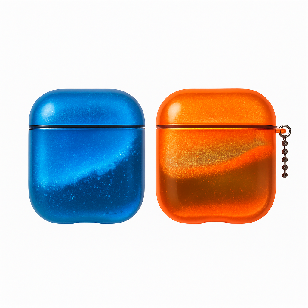 Leuchtende AirPods-Hülle mit Treibsand-Effekt