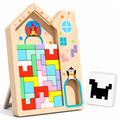 Penguin Wooden Block Puzzle Board