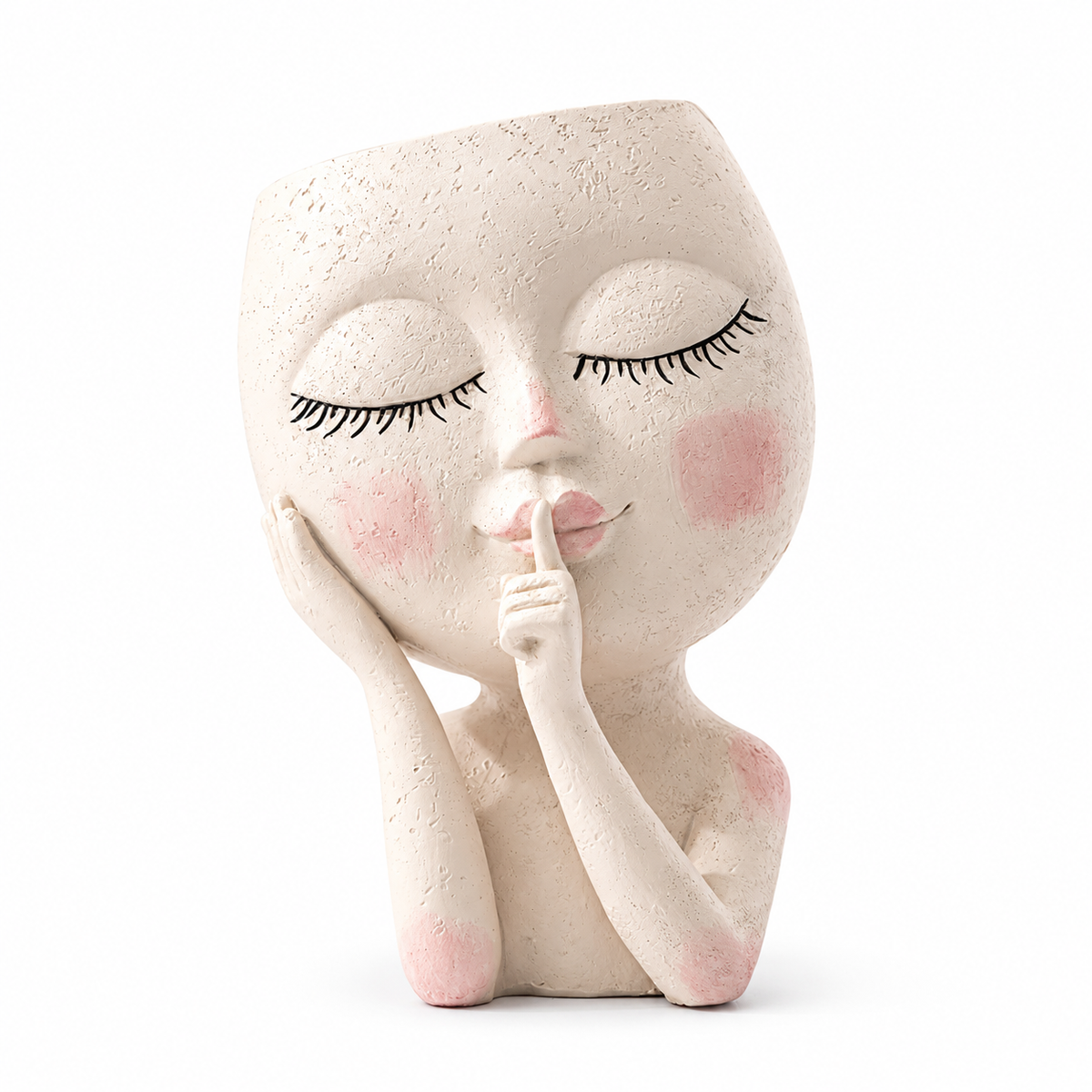 Face-Shaped Resin Planter