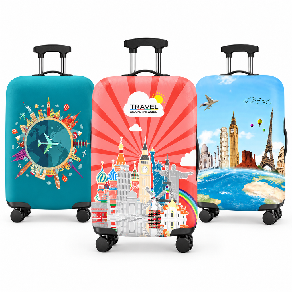Printed Stretch Suitcase Cover