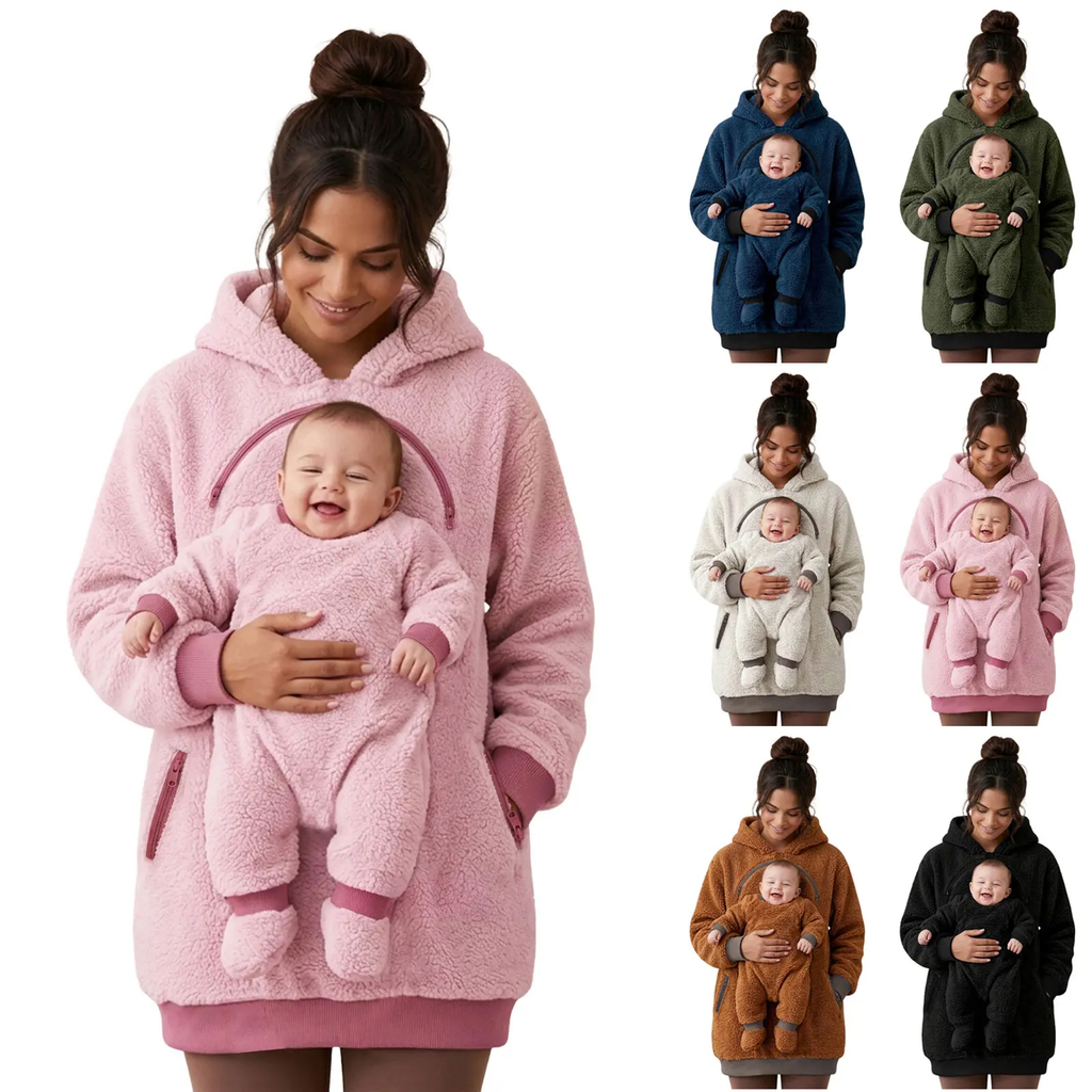 Sherpa Fleece Baby Pouch Hoodie