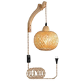 Plug-In Bamboo Wall Sconce