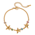 Color-Accent Starfish Chain Bracelet