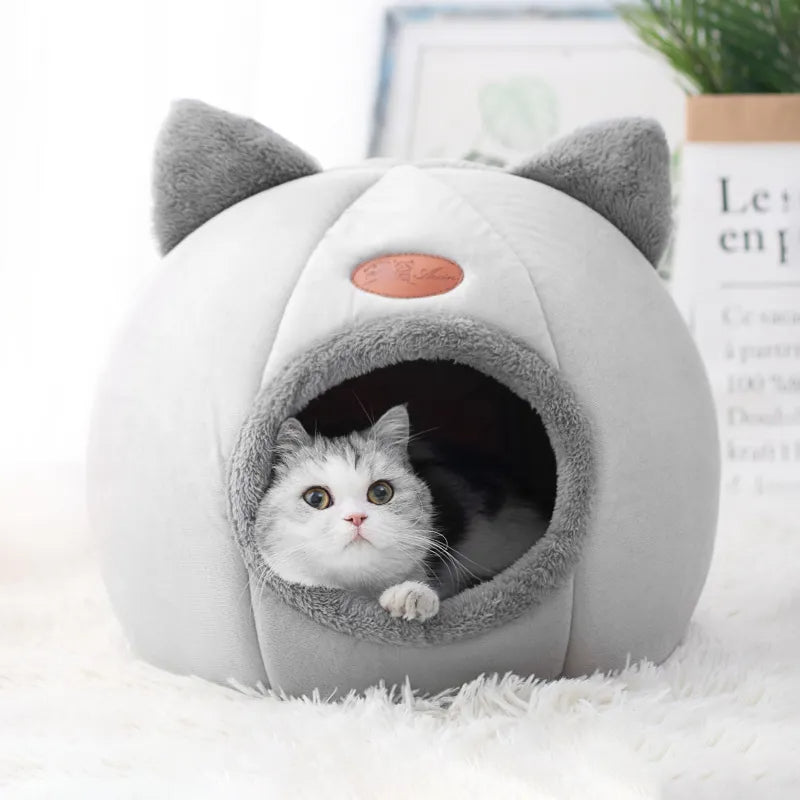 Kleiner Winterkatzenbettkorb Höhle