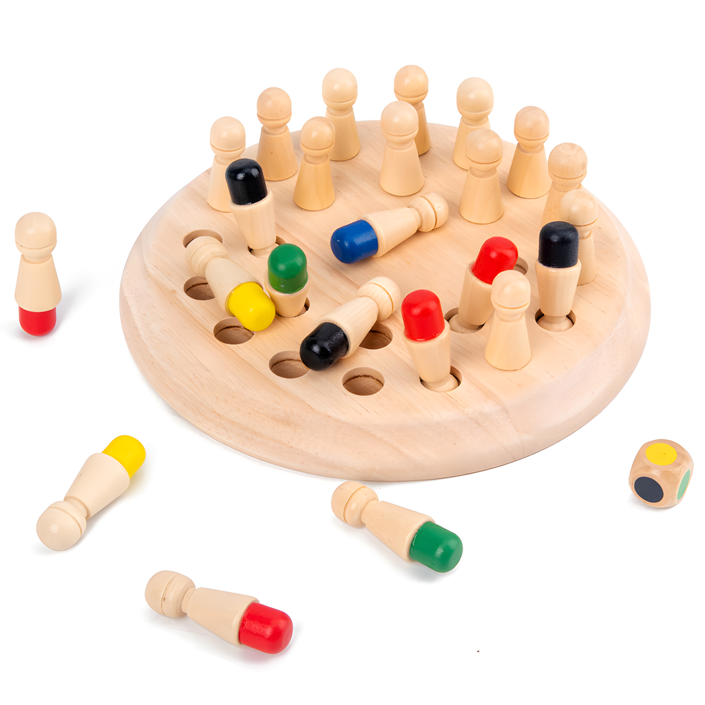 Wooden Color Memory Peg Game