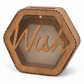 Hexagonal Wooden Wish Card Box