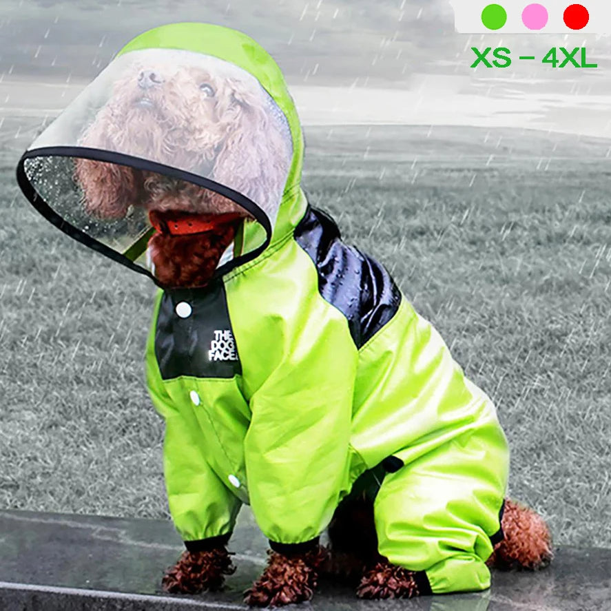Der Hundegesicht-Regenmantel für Hunde