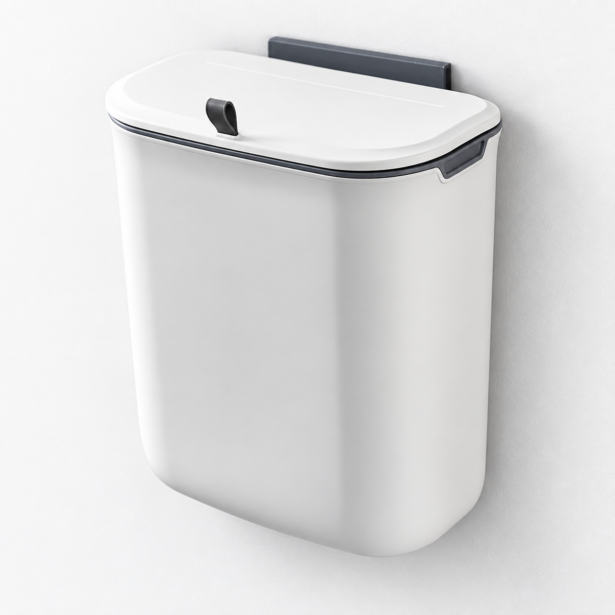 Wall-Mounted 9 L Lidded Kitchen Bin