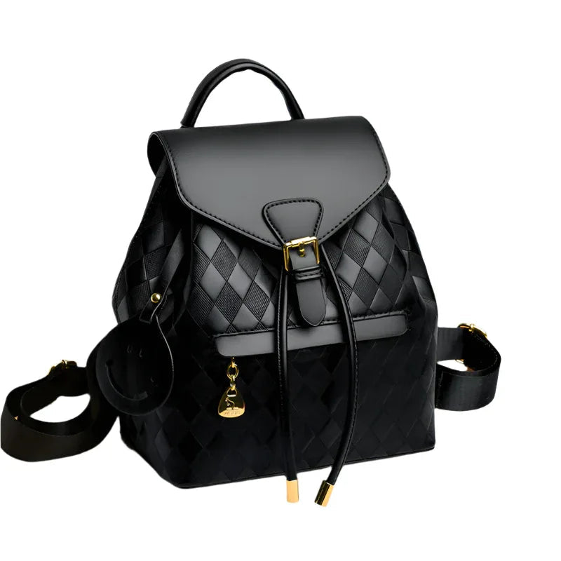 Female Casual Multifunctional School Travel Work Leather Backpack For Women
