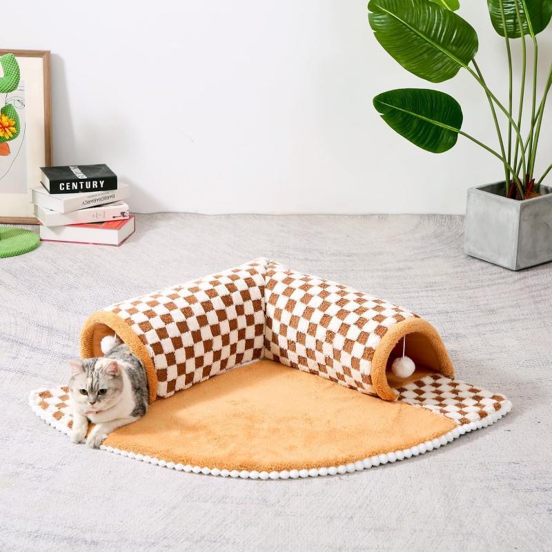2 In 1 Pet Bed & Tunnel Cat Dog Toy