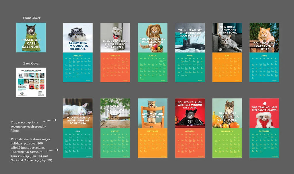 2024 Ilskna Katter Kalender