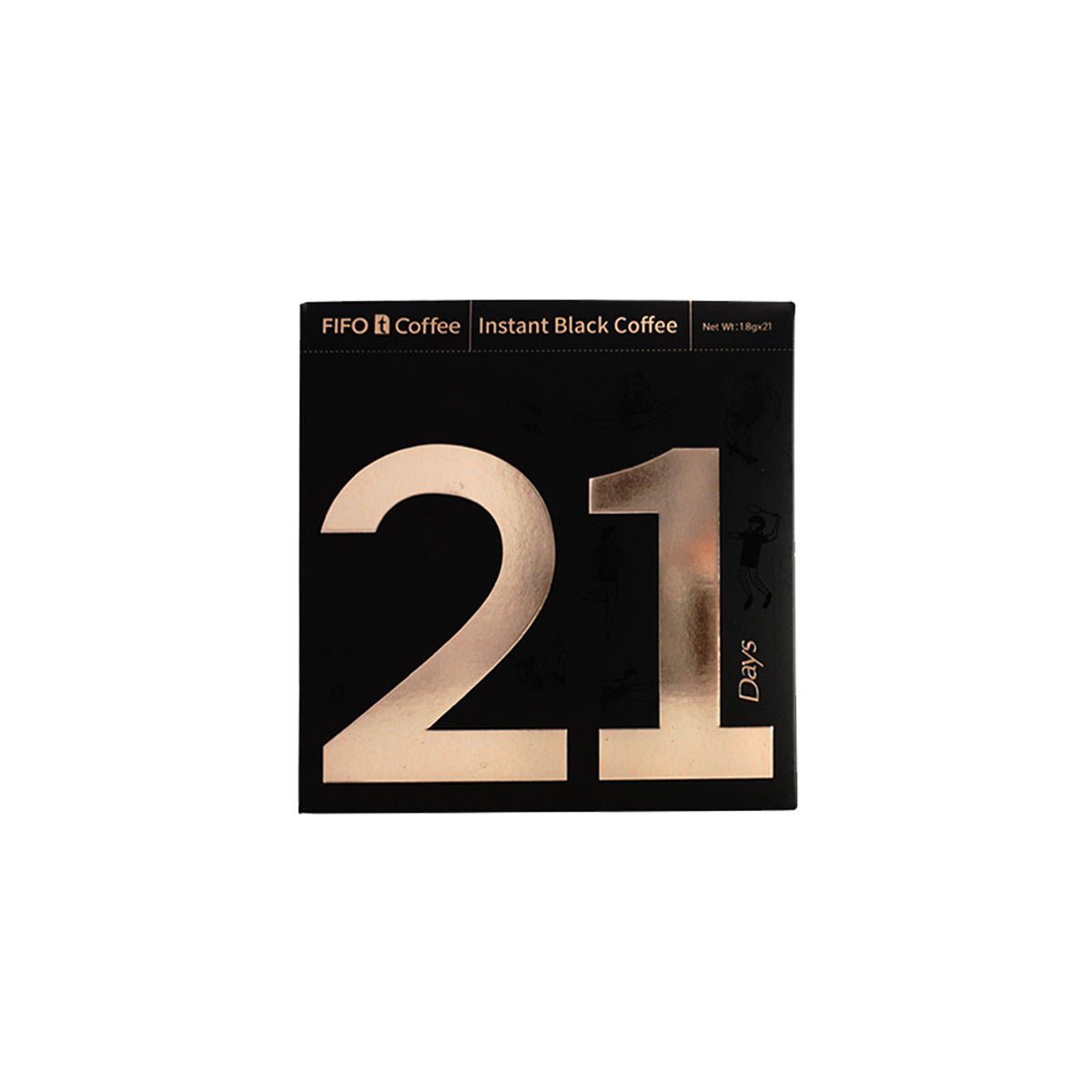 21 Days Fitness Instant Dissolve Black Coffee 37.8g (21 Strips)-1