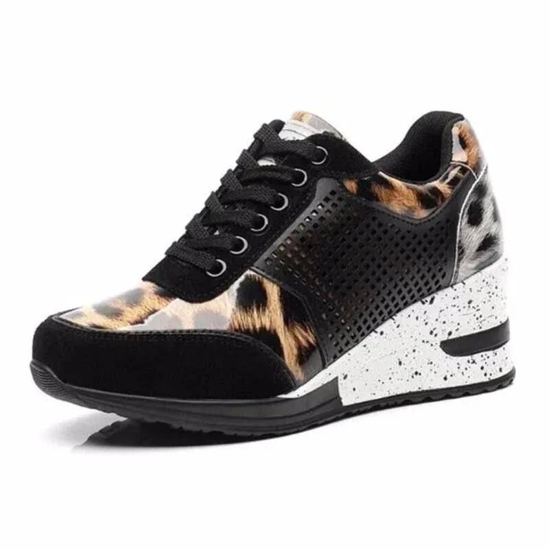 Lacing Sneakers With Platform Heels Shoes For Women