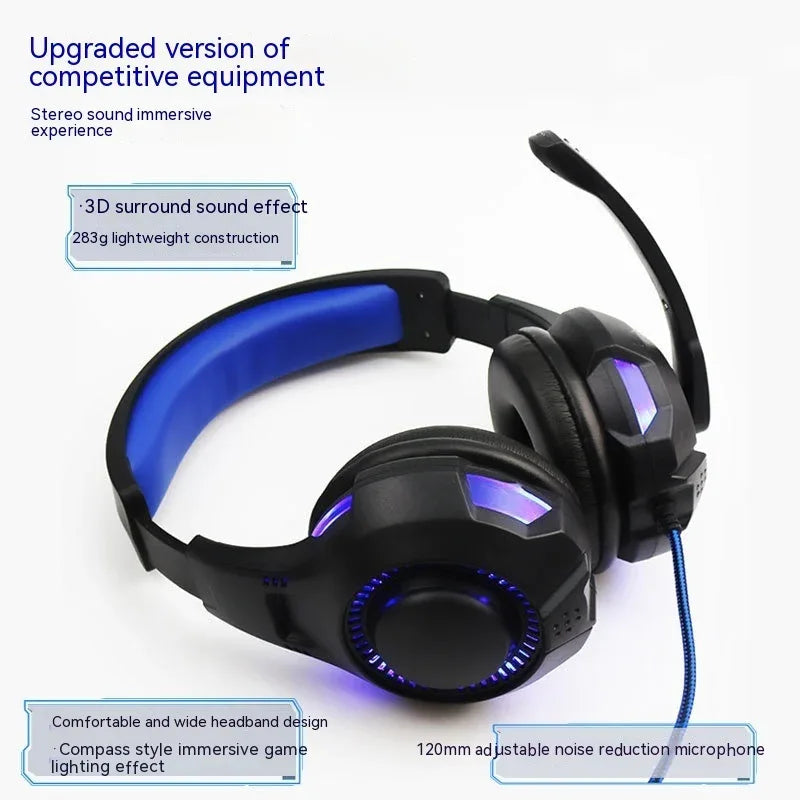 Light-Emitting Head-Mounted PS5 Gaming Headset