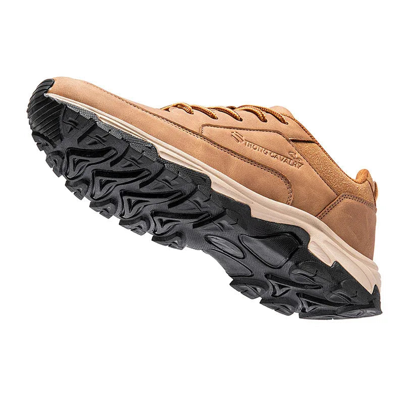 Leather Waterproof Men's Casual Running Board Shoes
