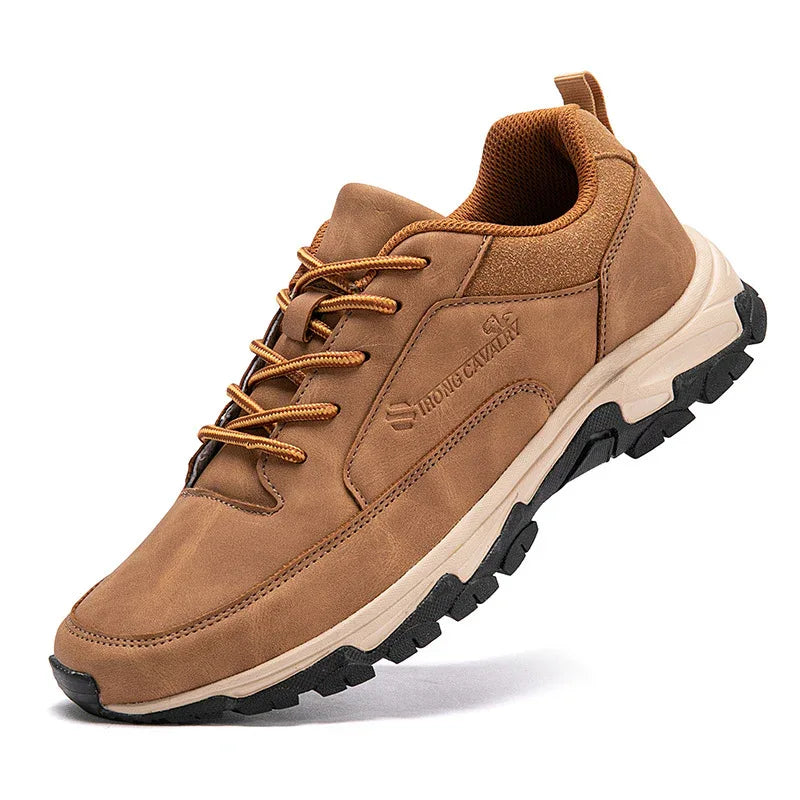 Leather Waterproof Men's Casual Running Board Shoes