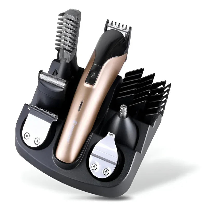 Kemei 6 in 1 Rechargeable Hair Beard Styling Trimmer Grooming Kit
