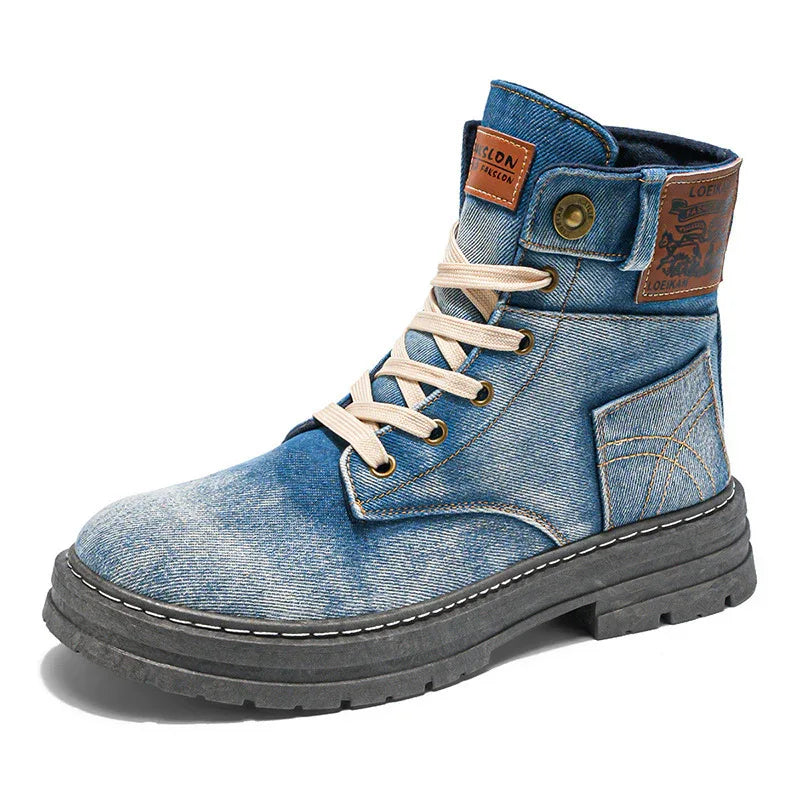 Men's Casual Denim Casual Martin Boots