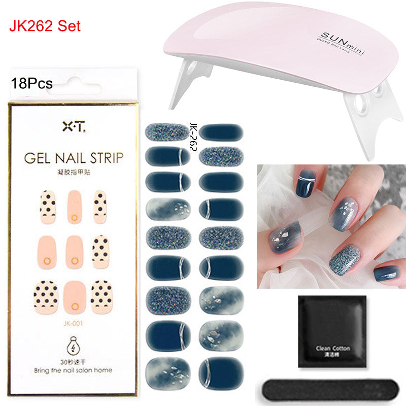 Gel-Nagelfolien mit UV-Lampen-Set