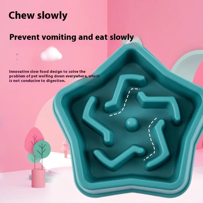 Plastic Choking Preventing Feeding Pet Bowl